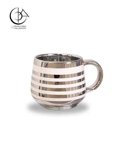 ماگ سرامیکی دایان گالری مدل Hs103 رنگ نقره ای