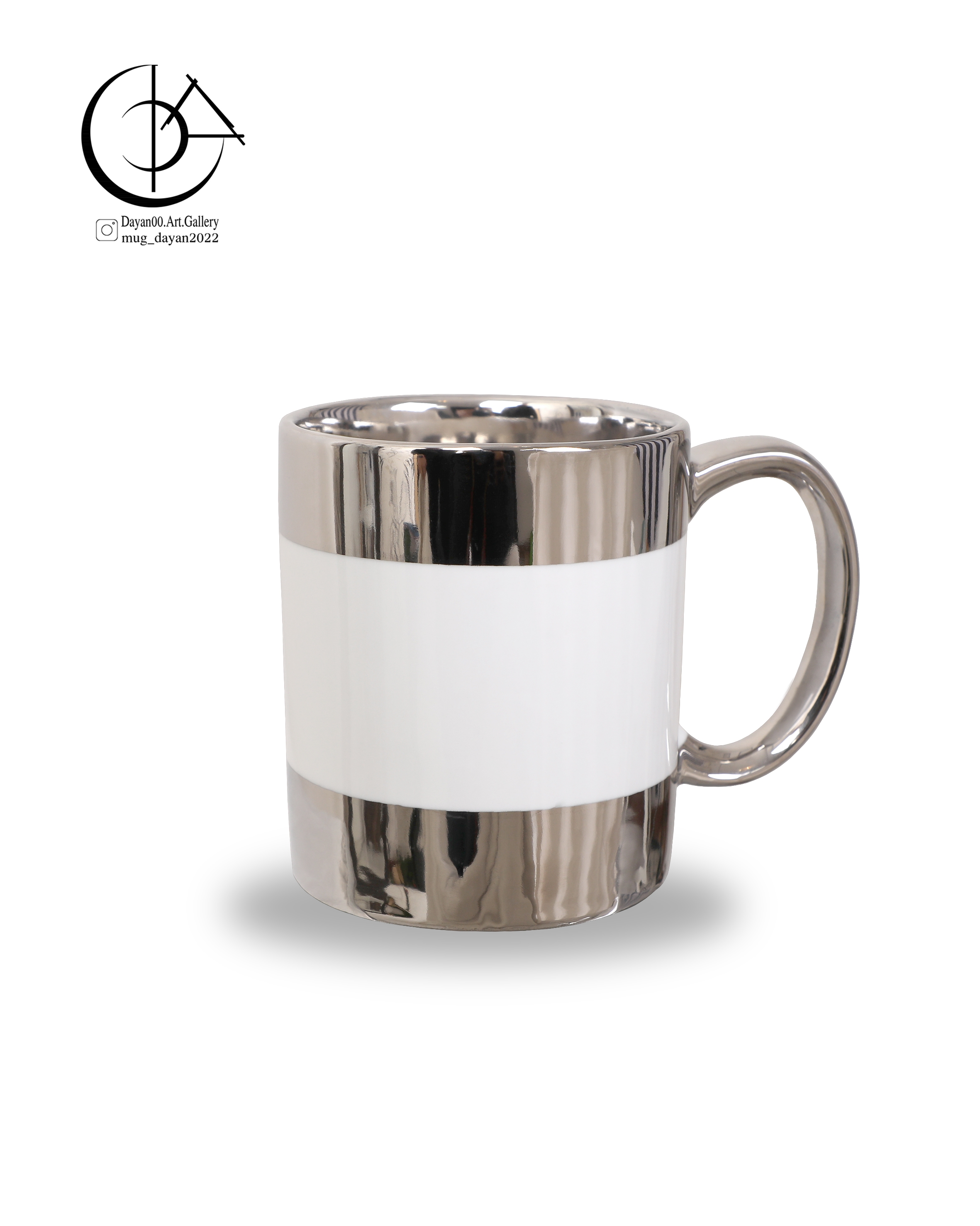 ماگ چینی دایان گالری مدل Cs106 رنگ نقره ای